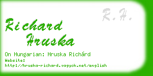 richard hruska business card