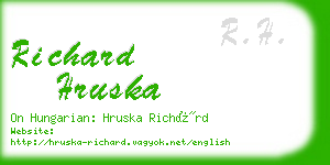 richard hruska business card